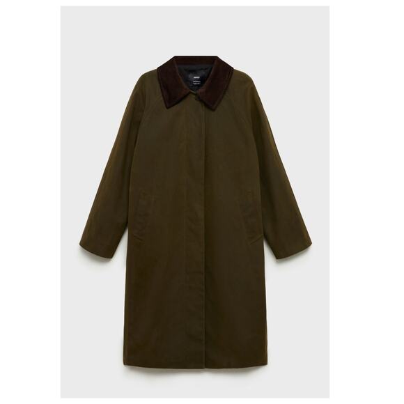 Mango Long Corduroy Collar Barn Jacket Size US/Large - Picture 6 of 16